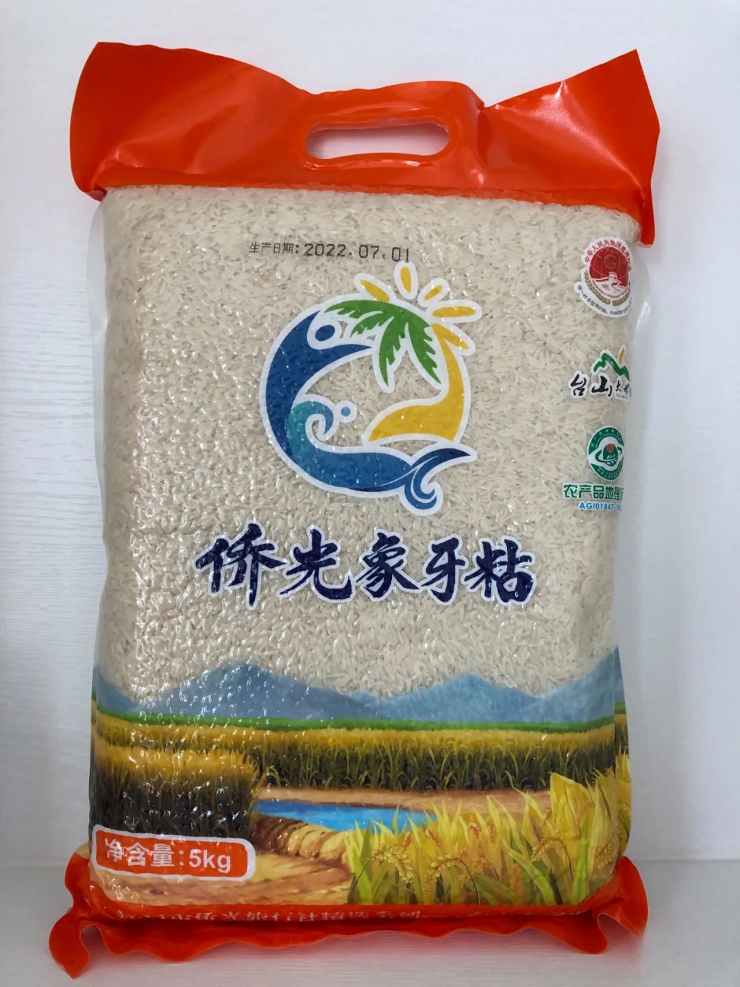 【侨都甄选】49元/包！台山大米·侨光象牙粘5KG！香软弹牙，粒粒分明~