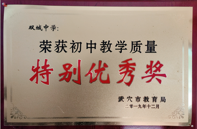 优秀奖，诠释激情与坚守——访武穴市第五实验中学双城校区校长胡乘刚